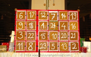 Advent calendar made of gingerbread, Palais Hansen Kempinski, Vienna